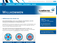 Tablet Screenshot of climair-tec.de